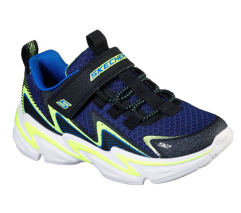 Skechers Pojkar Svarta/Marinblå Sneakers - Wavetronic - Sverige (FKMCX-4718)